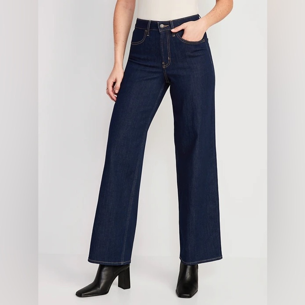 High-Waisted Wide-Leg Jeans